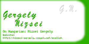 gergely mizsei business card